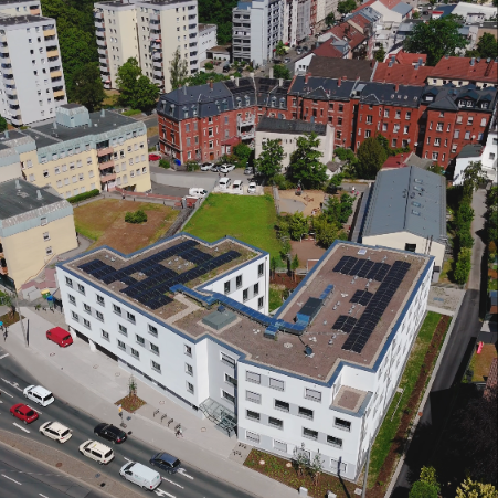 Das Jugendwohnen Korallenriff von oben