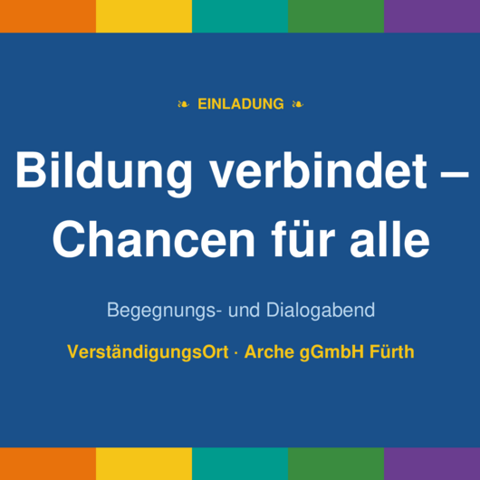 Flyer zur Veranstaltung „Bildung verbindet – Chancen für alle“