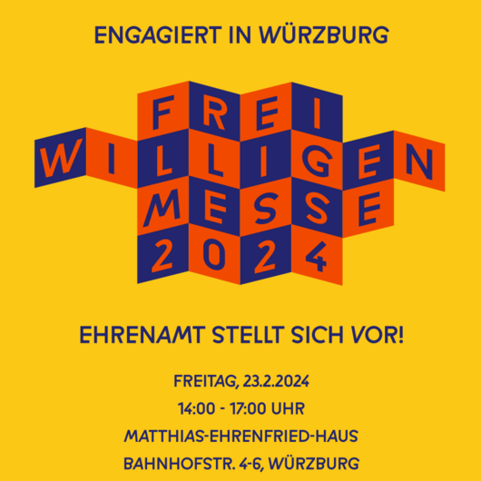 Ausschnitt aus dem Plakat zur Freiwilligenmesse 2024 in Würzburg