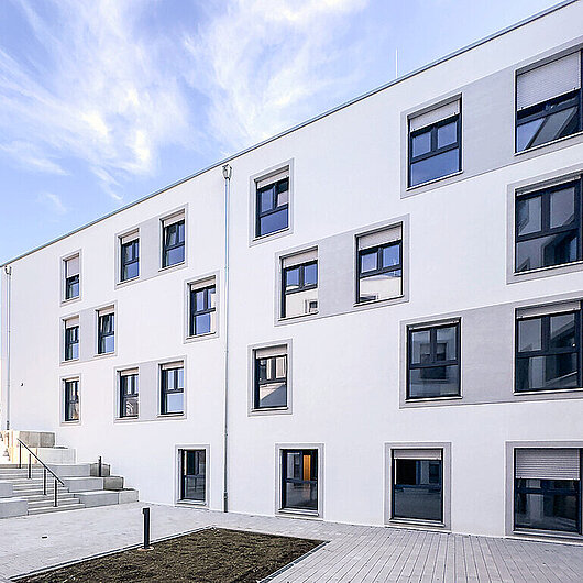 Der Neubau des Jugendwohnheims „Korallenriff“ in Fürth (Foto: WBG)